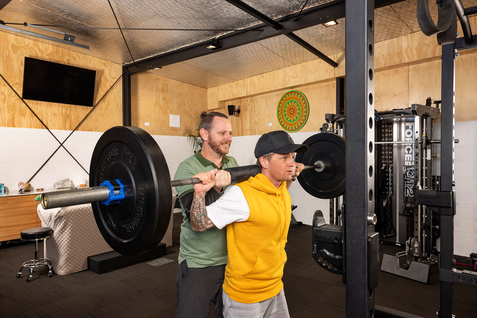 Man lifting weights